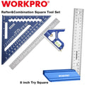 WORKPRO 8-inch Try Square Tool/2PIECE Rafter Square &amp;Combination Square Tool Set