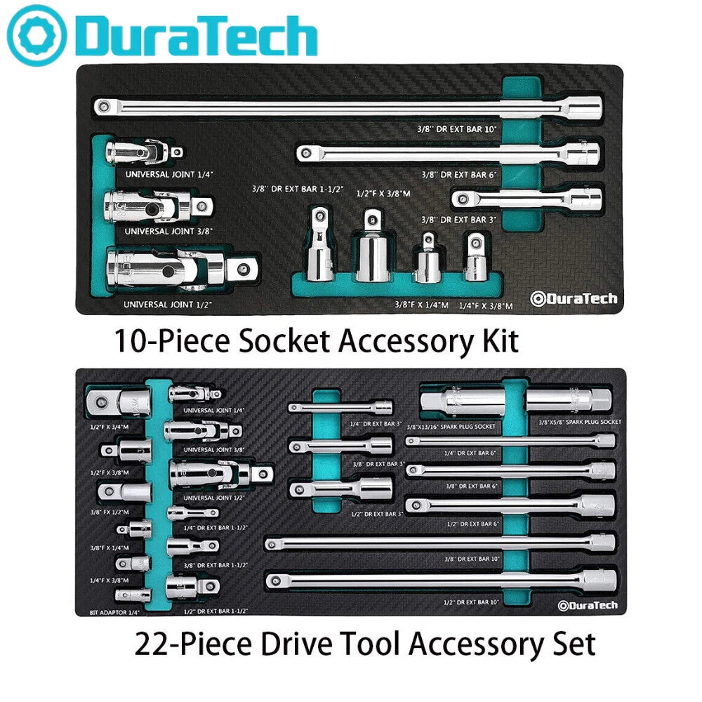 Duratech Drive Tool Accessory Set/socket Accessory Kit W/eva Foam