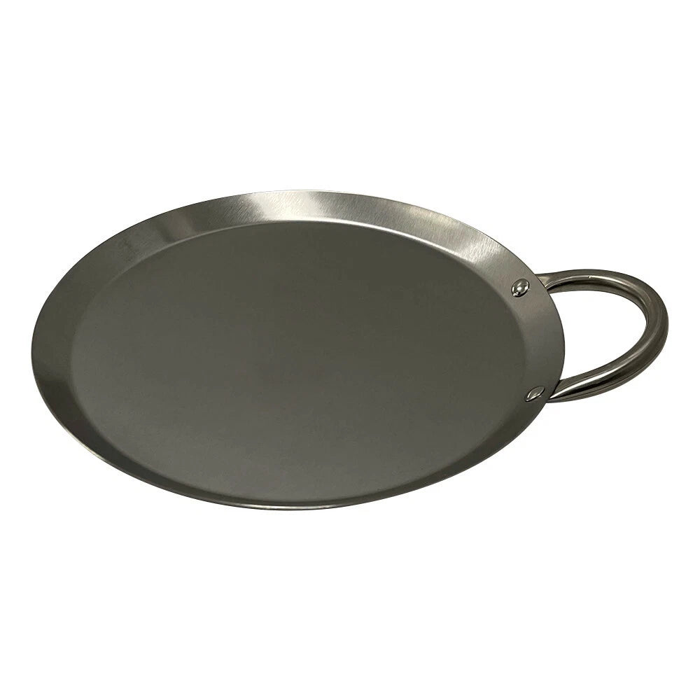 11" Round Stainless Steel Serving Platter Ottoman Tray For