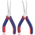 Workpro 6" Mini Needle Nose Pliers Set Long Nose Pliers, Bent Nose