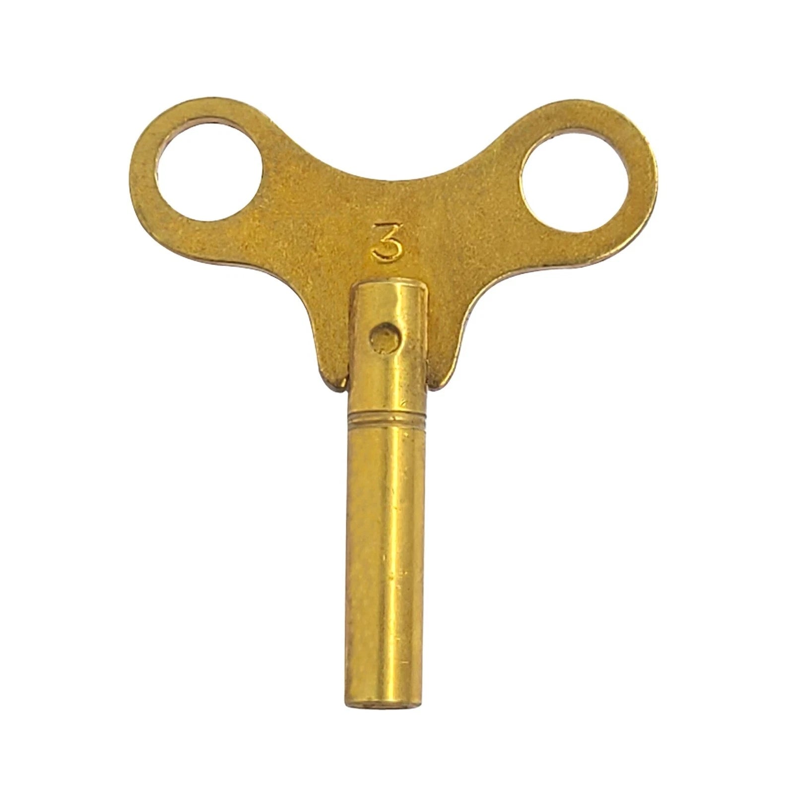 Brass Replacement Clock Key For Key Wind Clocks Size 3 / 3.0 Mm -