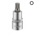 Force 33850.. S2 Steel 3/8" Dr. 50mml 12pt Star Spline Male Socket