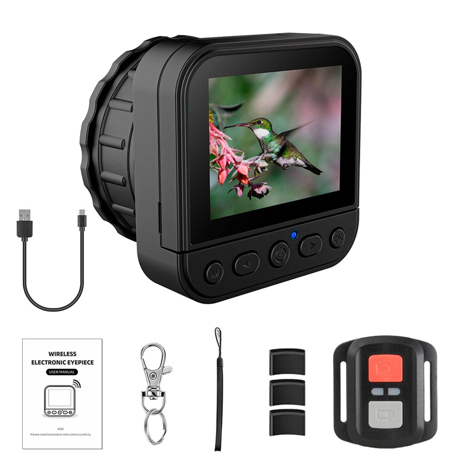 2.4g Wifi Telescope Eyepiece Camera 64mp 4k With 2.8 Inch Ips Display