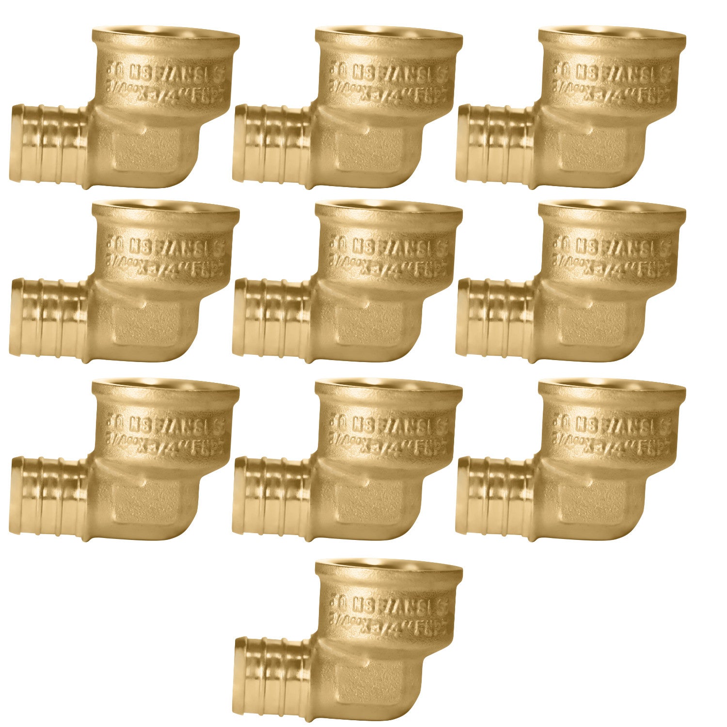 XFITTING 3/4" PEX B x 3/4" Female NPT Elbow 10 Pack