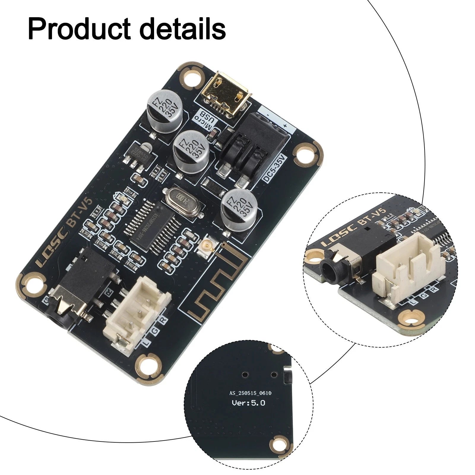 Wireless Audio Receiver Board Diy-portable Dc 5-35V