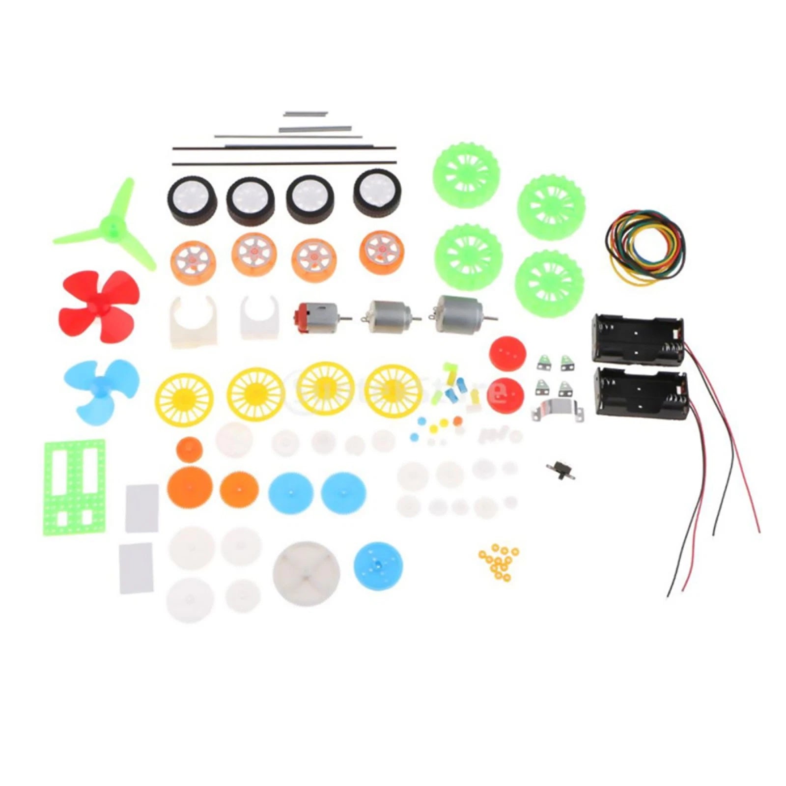 Plastic Gears Motor Tires Diy Kit Car Accessories Model Educational