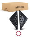 ABS Window Louvers Side Vent for Honda Civic Hatchback/Seda<wbr/>n 2022-2025 Black/Red