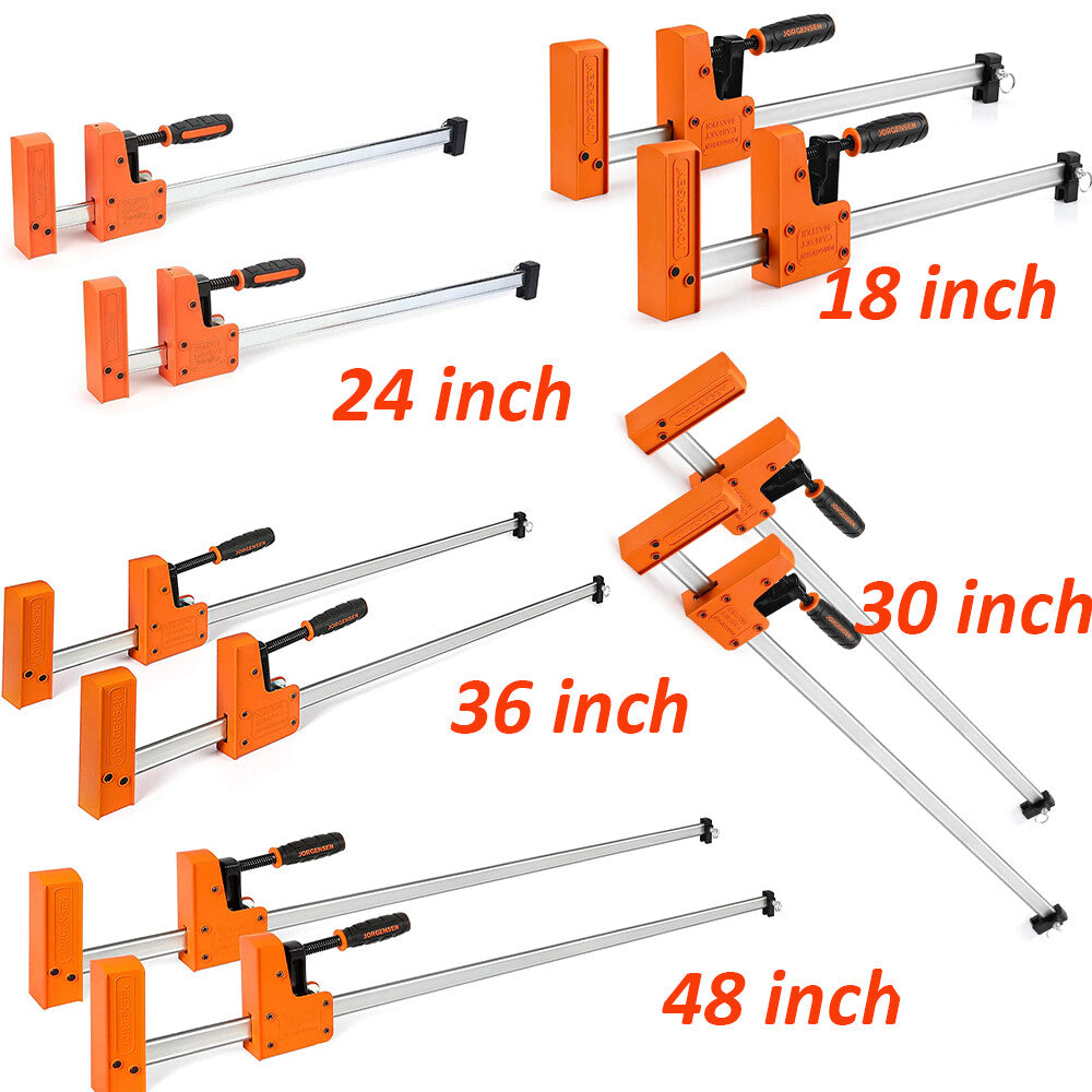 Bar Clamps 90° Cabinet Master Parallel Jaw Clamp Set 18''–48'' by Unbranded