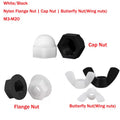 White/Black Nylon Flange Nut Cap Nut DIN1587 M3-M20