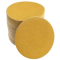 5 Inch Gold Sandpaper No Hole Hook and Loop 120 Grit by Unbranded