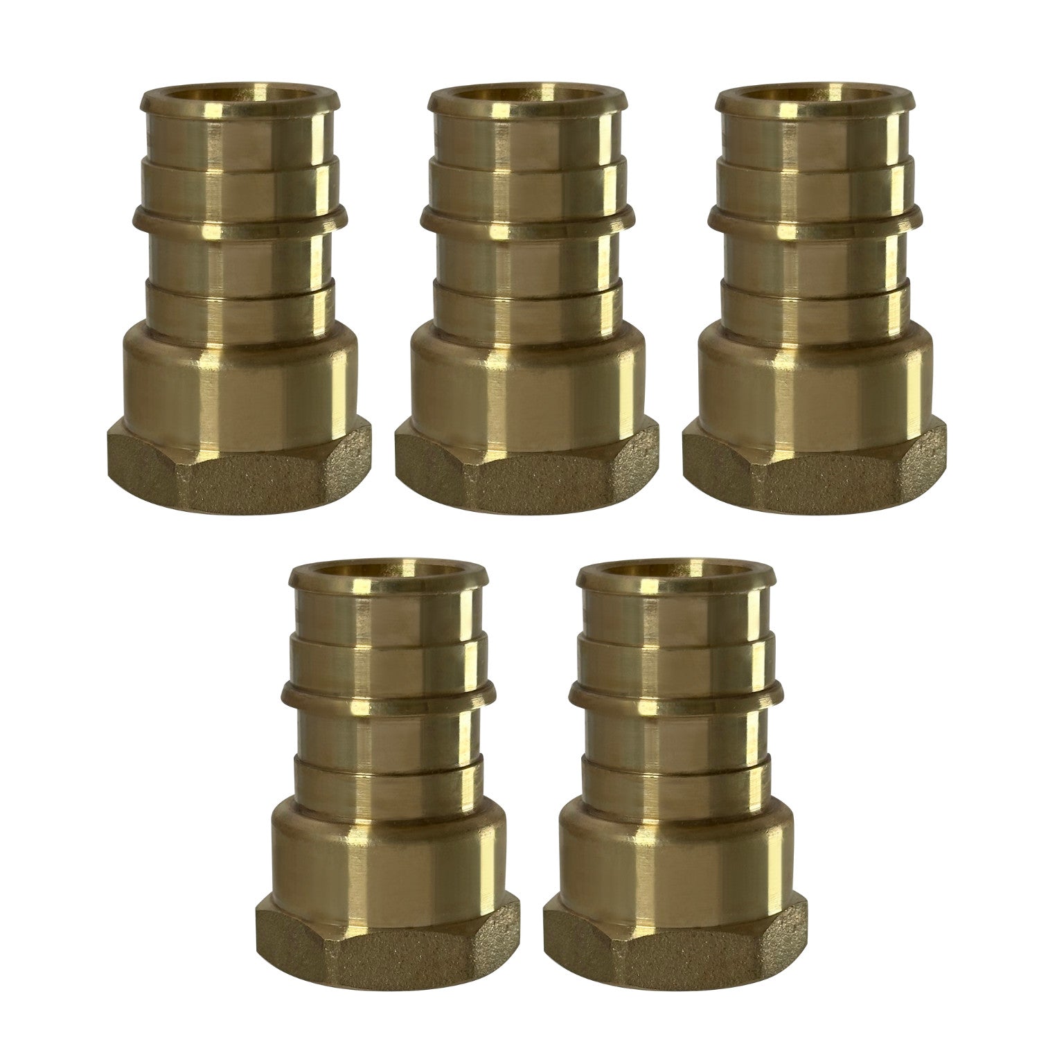 5 Pack XFITTING 3/4" Pex A x 1/2" Female NPT Expansion