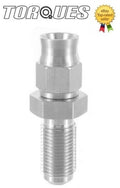 AN-3 M10x1.0 Long Male Bulkhead Straight Stainless Steel Hose Fitting by Unbranded
