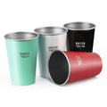 Swiss+Tech 16oz Stainless Steel Cup 4PC Multicolor Stackable Pint Cup