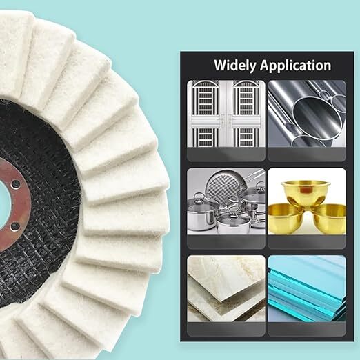 5in Felt Wool Buffing Polishing Flap Disc Wheels by Unbranded
