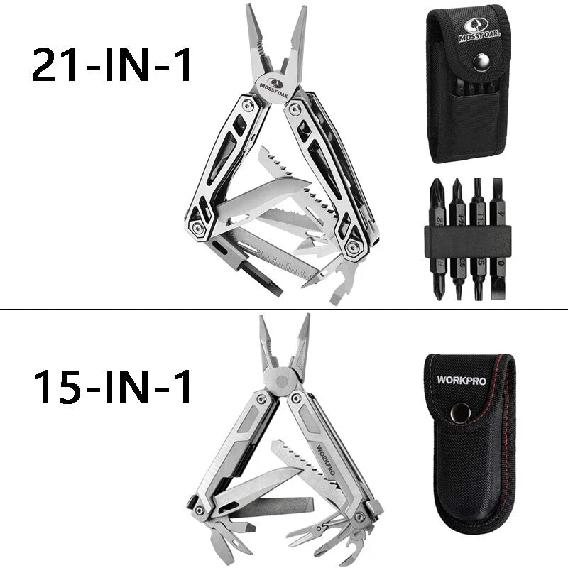 15 In 1/21-in-1 Multitool Stainless Steel Multi Tool Pocket Knife