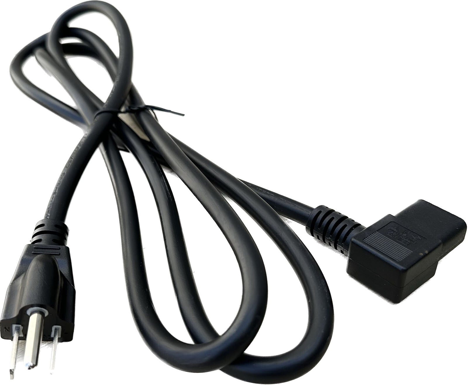 UL 16AWG 6ft 3 Prong 90° Righ Angle AC Power Cable 13A NEMA 5-15P to IEC320 C13