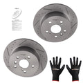 Rear Drille&amp;Slotted Brake Rotors for Toyota Avalon 2008-2012 Camry 2007-2011