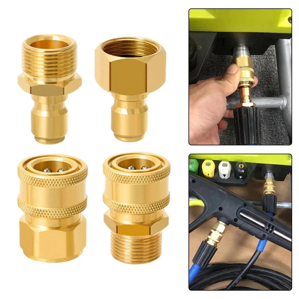 Quick Connect Adapter Set M2215 14mm For High For Pressure Washer Hose