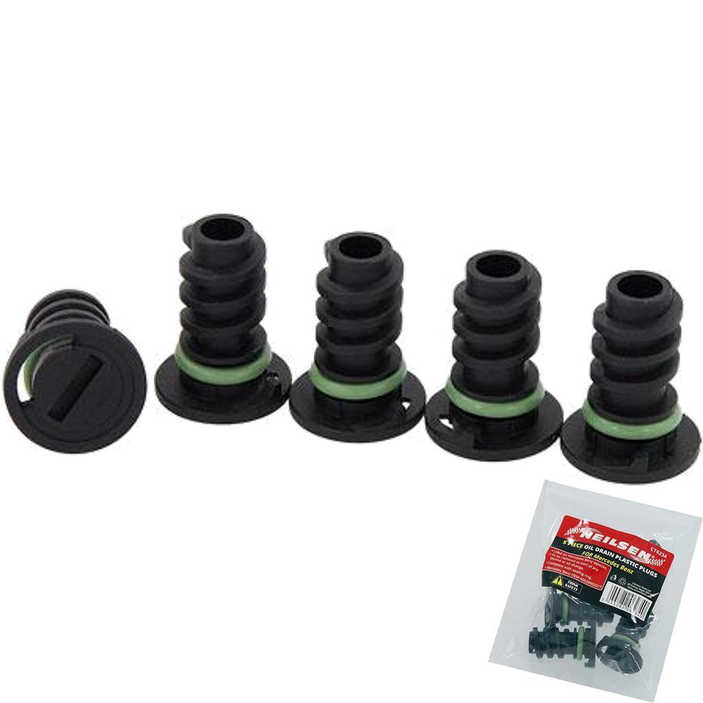 Neilsen 5pc Oil Drain Plastic Sump Plugs Set
