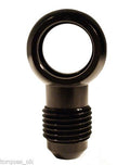 AN -8 (AN8 AN 08) 18.5mm Eye Banjo Adapter in Black