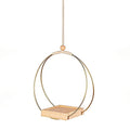 Circular Hanging Plant Rack For For Aerial Plants Sturdy Iron Wood