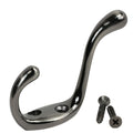 Rok Heavy Duty Antique Nickel Home Wall Closet Towel Coat Double Hook