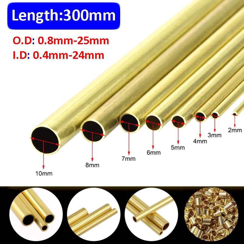 Brass Tube O.D: 0.8mm to 25mm