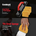 Goldblatt 4"x12" Grout Float 3 Pack Sponges Molded Rubber Floor Tile