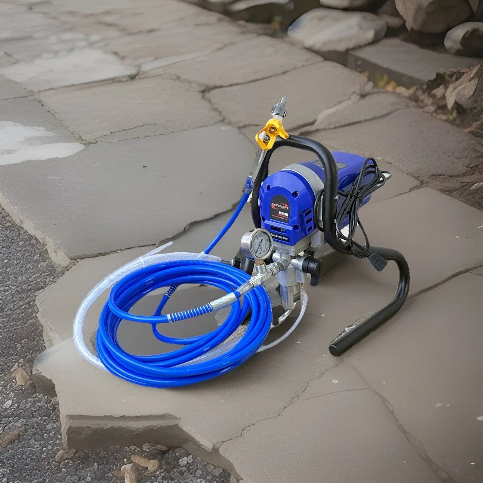 750W Airless Spraying Machine 3000PSI 0.39GPM Painting W/hose & Spray