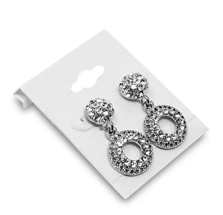 White Plastic Earring Card Hang Jewelry Display Plain Cards