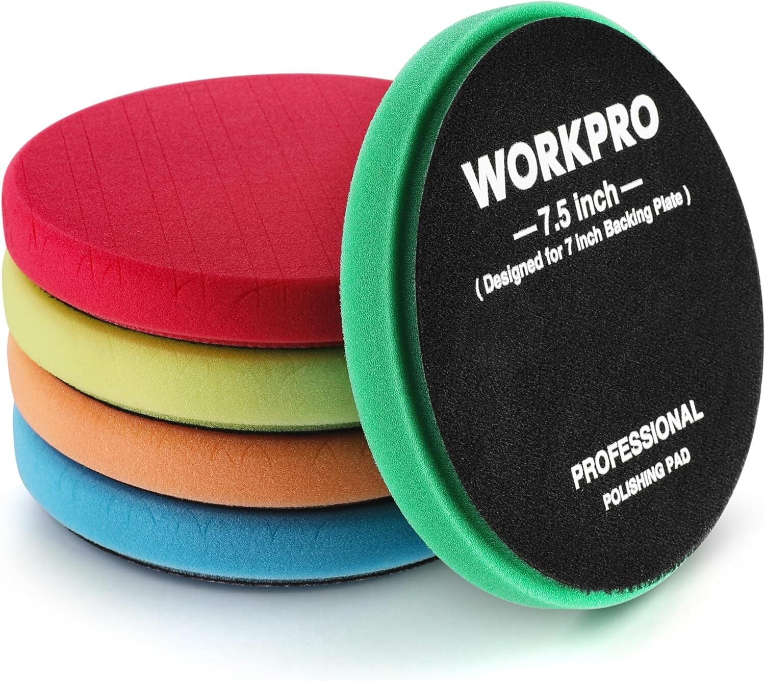 WORKPRO 7.5 Inch Buffing Sponge Pads by WORKPRO