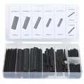 127pc 2-13mm Heat Shrink Tubing Tube Wire Wrap 2:1 Shrink Ratio Black