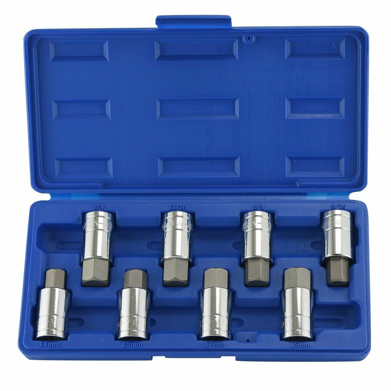 8PC Jumbo Size Hex Bit Sockets Set