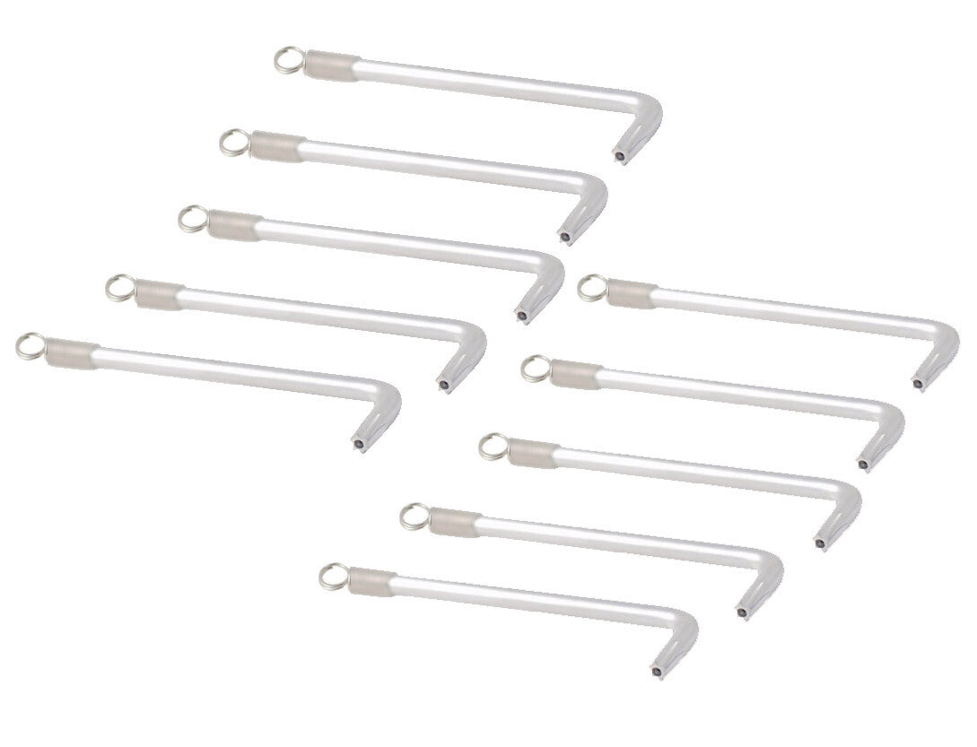 10pc-pk L-Type Cr-V One-End Tamperproof Torx Star