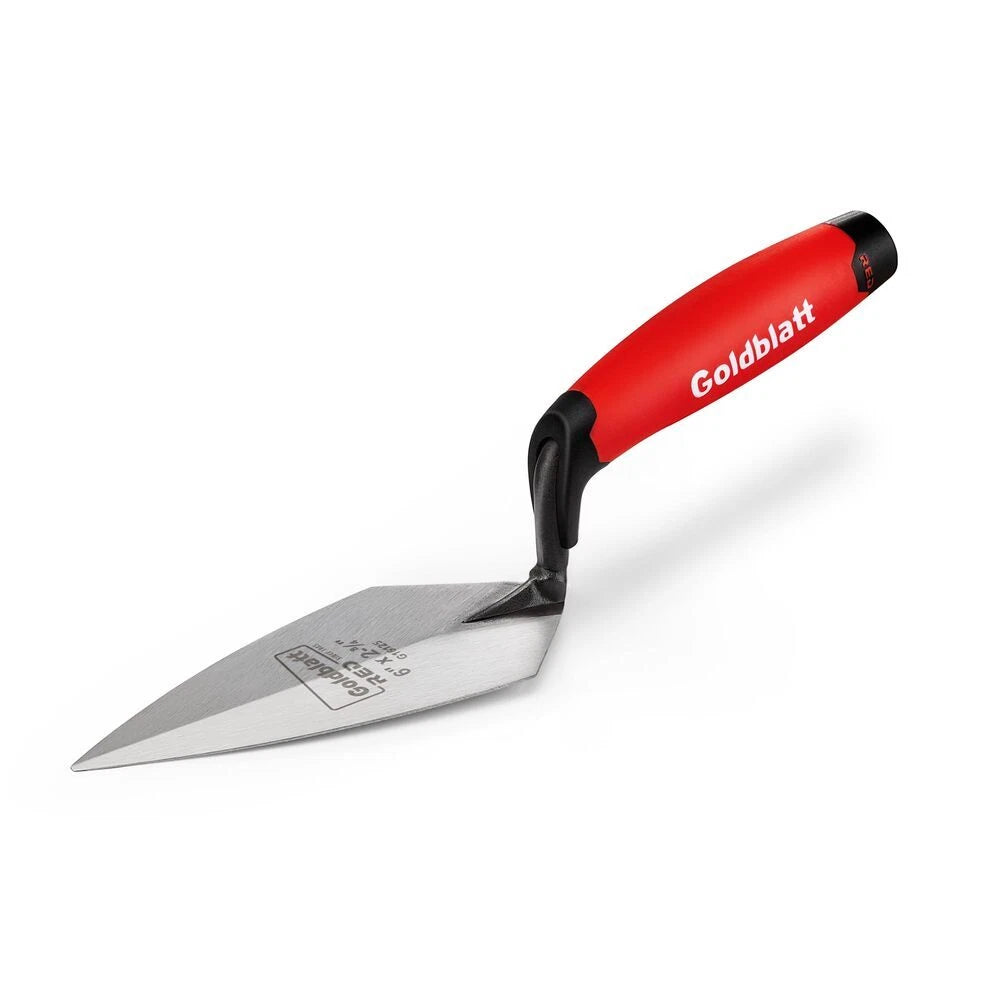 Goldblatt 6x2-3/4 RED Pointing Trowel Upgraded Ground Blade Durable Masonry Tool