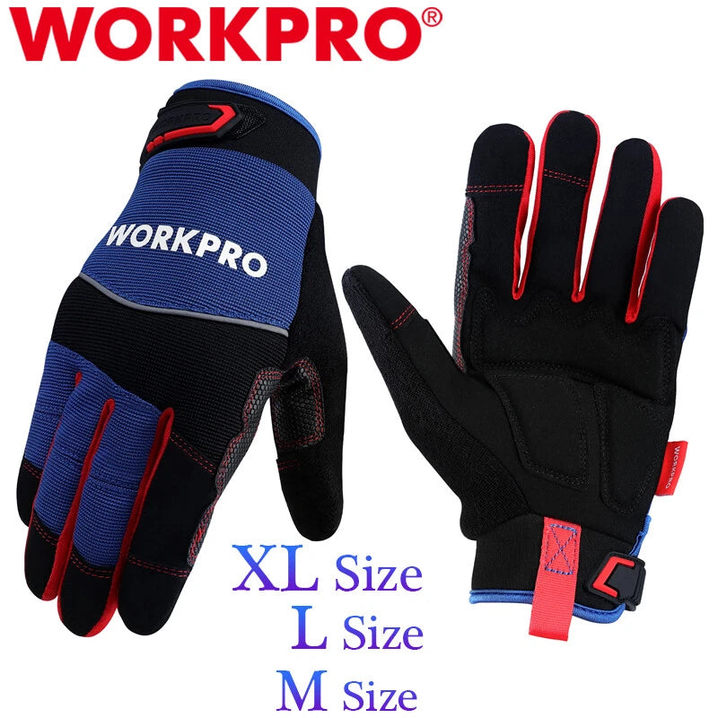WORKPRO Safety Work Gloves M/L/XL Mechanic Working Gloves Touch Screen Non-Slip