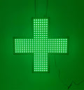 19" x19" Indoor Dispensary Green Medical Cross Window Display LED Sign 3 Mode