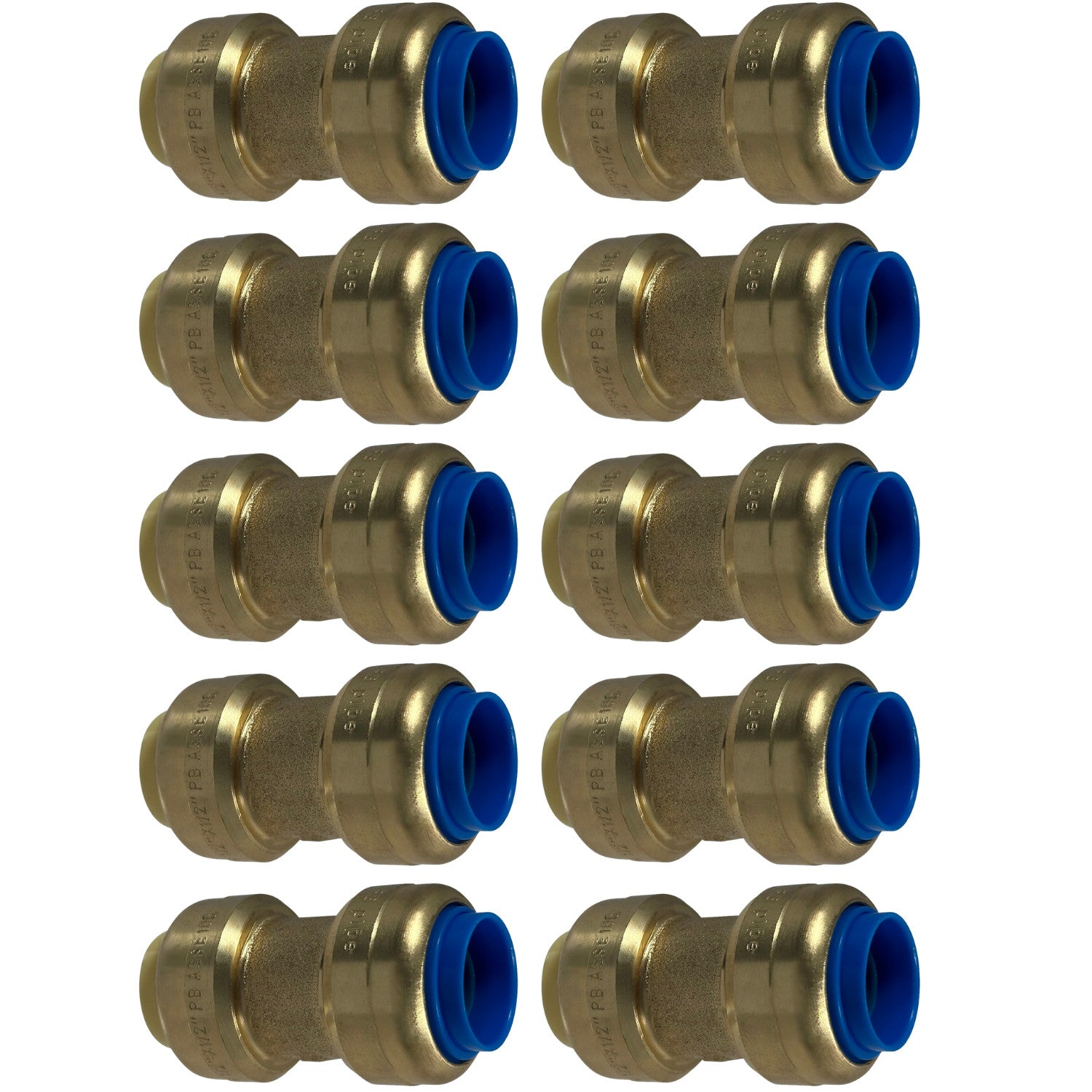 10 Pack XFITTING 1/2" Push Fit x 1/2" PB (Polybutylene)