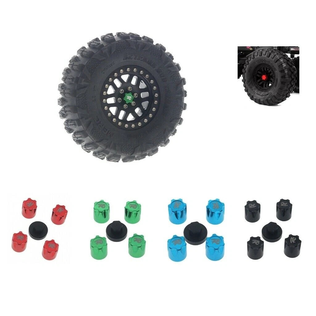 1:10 Aluminum Alloy Rc Car Wheel Rim Center Caps M4 Nut For Trx4