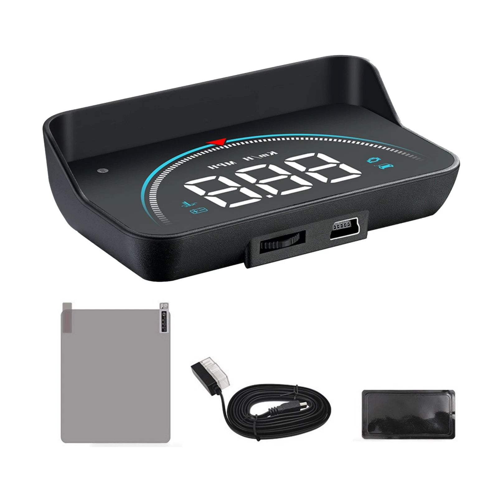 Car Obd2 Hud Head Up Display Digital Speedometer Mph Kmh Compass