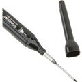 FastCap 2-in-1 Long Nosed & Chisel Tip Marker Black 28mm/1 1/8"