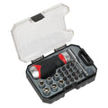 Sealey Premier 24pc Fine Tooth Stubby Ratchet Screwdriver Socket &amp; Bit Set