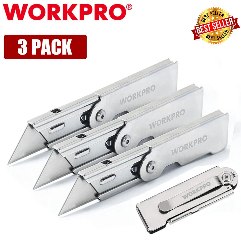 Workpro Compact Folding Utility Knife Lock Back Box | Built Supply Co