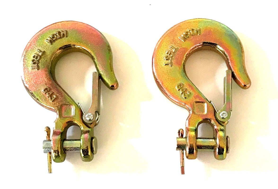 2 CALHAWK 1/4" CHAIN GRAB SLING SLIP HOOK LINK WITH SPRING LATCH G43 CZCNH4SOpen