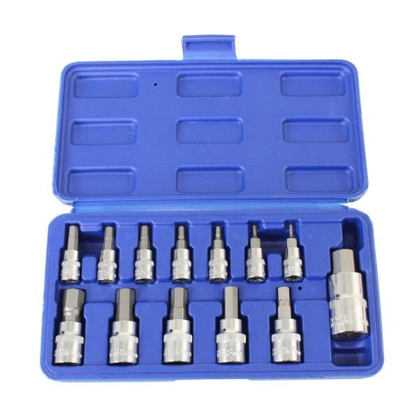 Us Pro By Bergen Metric Hex Bit Socket Set, Mixed Drive, Allen Key,