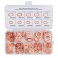 200 Pcs 9 Sizes Solid Copper Washers Sump Plug Seal Set Assorted Kit