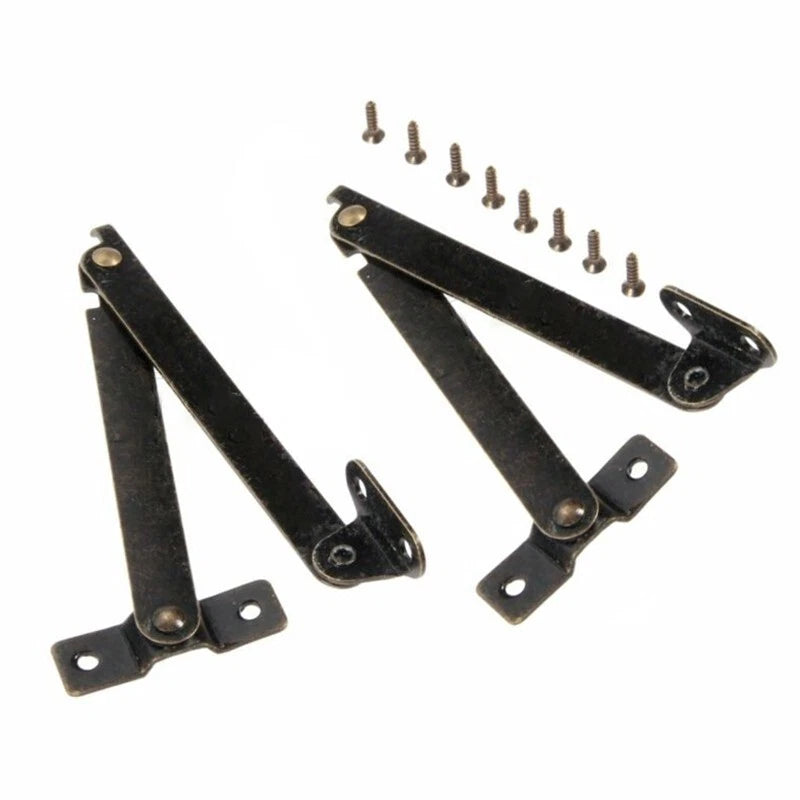 Lid Support Hinges Set Antique Bronze Home Furniture Upholstery Box