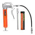 Mini Grease Gun Kit 3500 PSI 3OZ Grease 12" Flexible Hose 5"& 3"