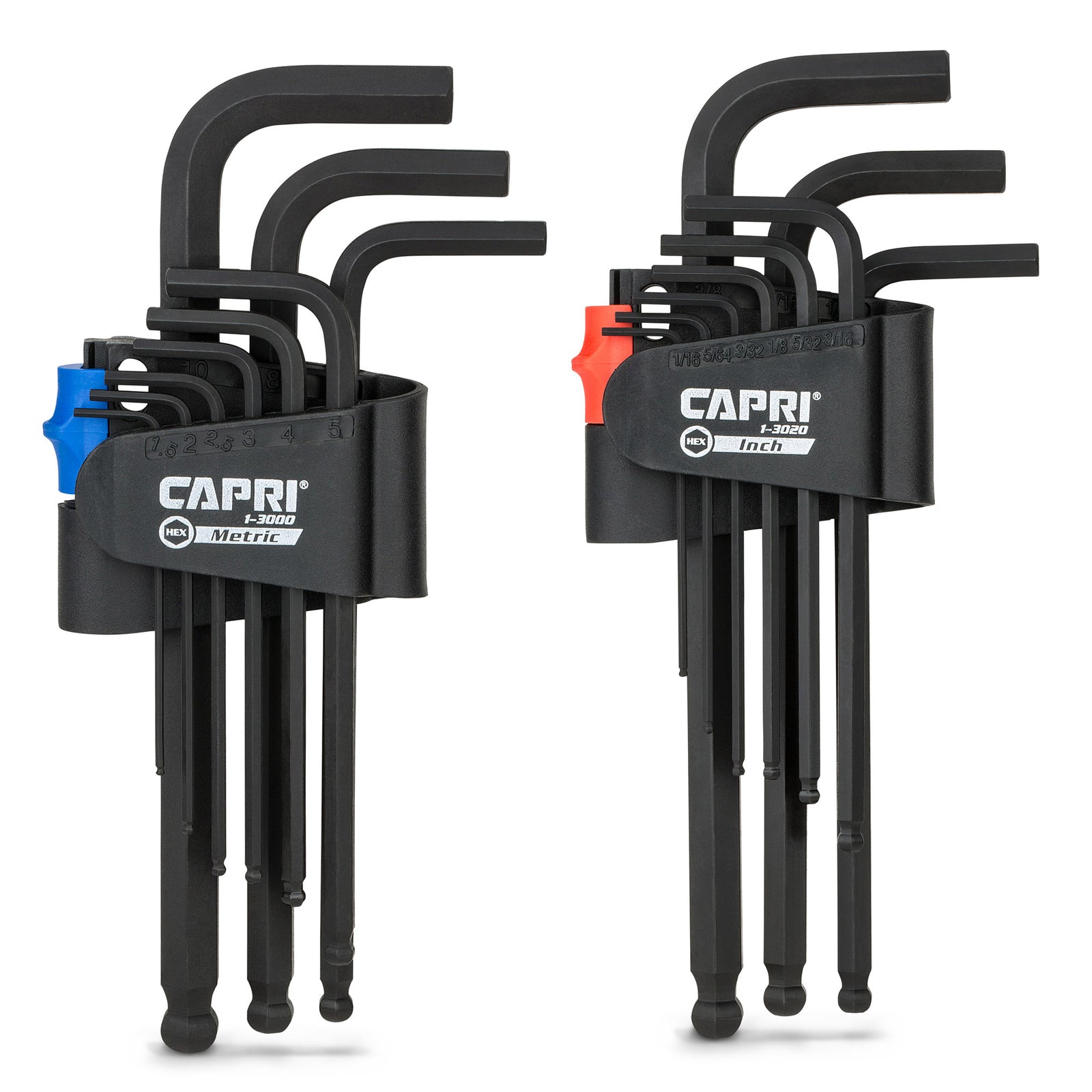 Capri Tools Hex Key Allen Wrench Set - Long Arm Ballpoint End by Capri Tools