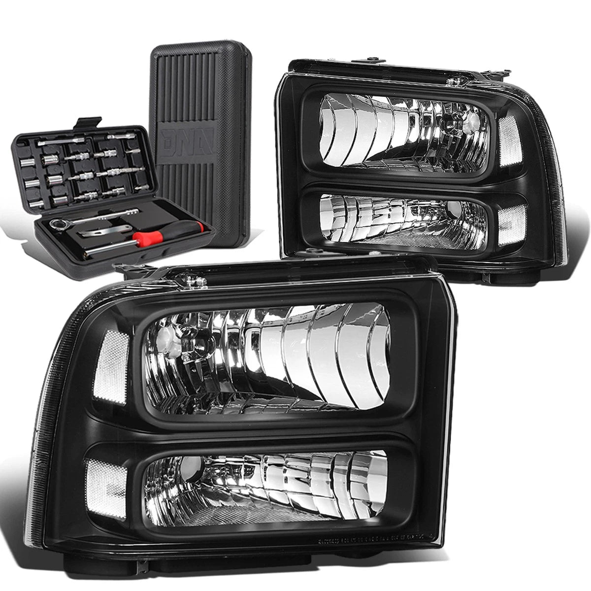 For 2005-2007 Ford Super Duty Pair Black/clear | Built Supply Co